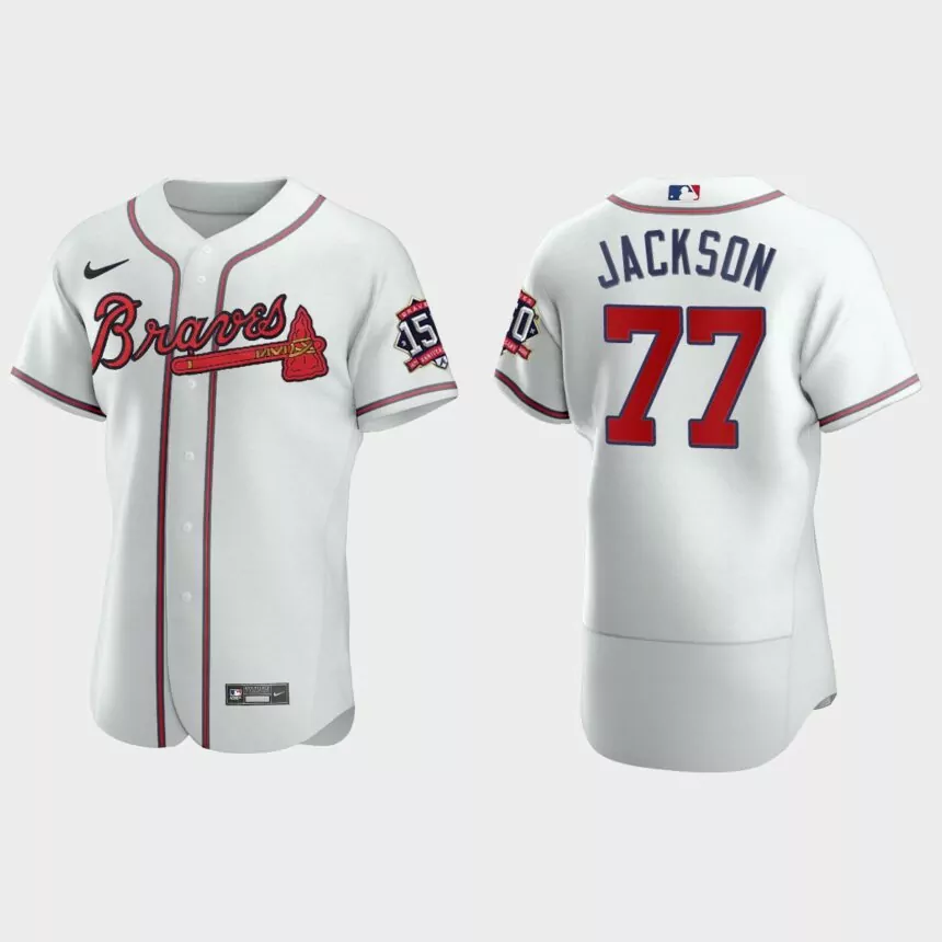 Luke Jackson Atlanta Braves 150th Anniversary World Series Jersey – White