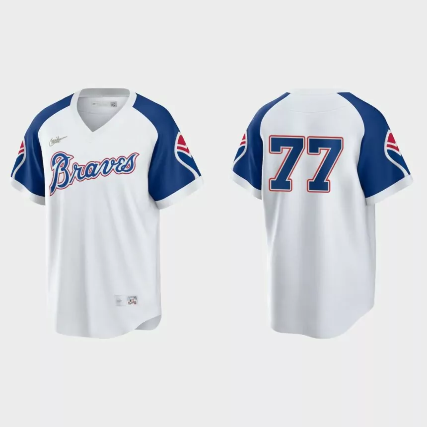 Luke Jackson Atlanta Braves Cooperstown Home Jersey – White