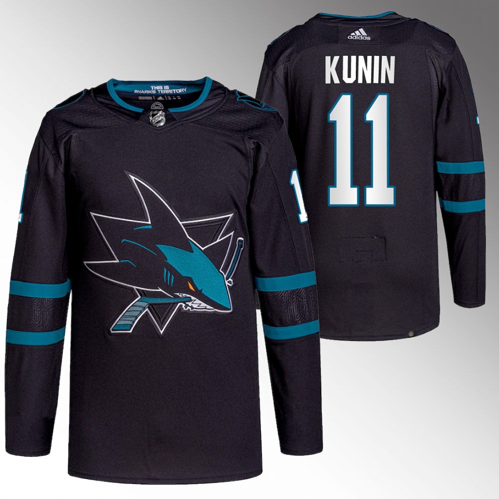 Luke Kunin San Jose Sharks Black Primegreen Authentic Alternate Jersey