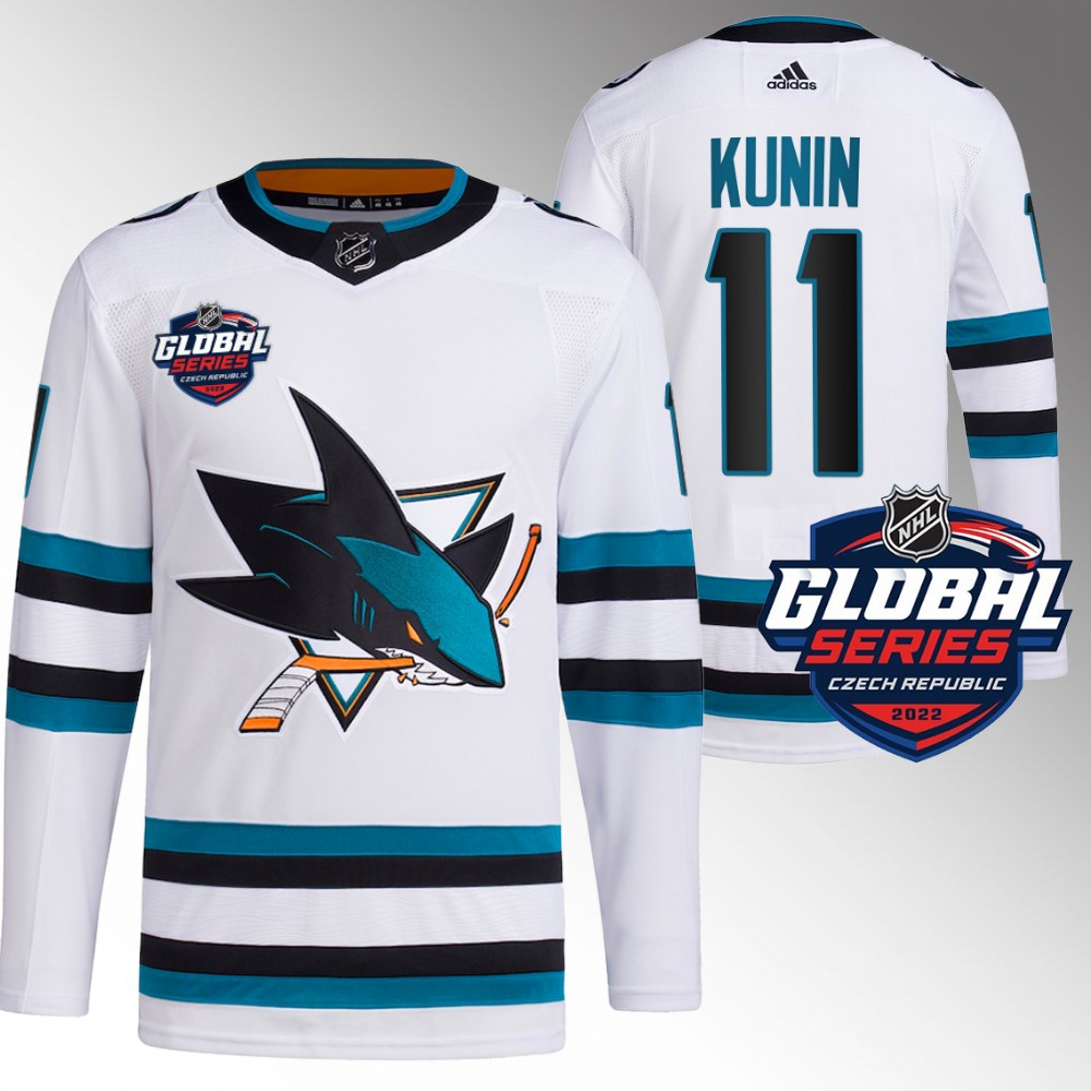 Luke Kunin San Jose Sharks Primegreen White 2022 Global Series Jersey