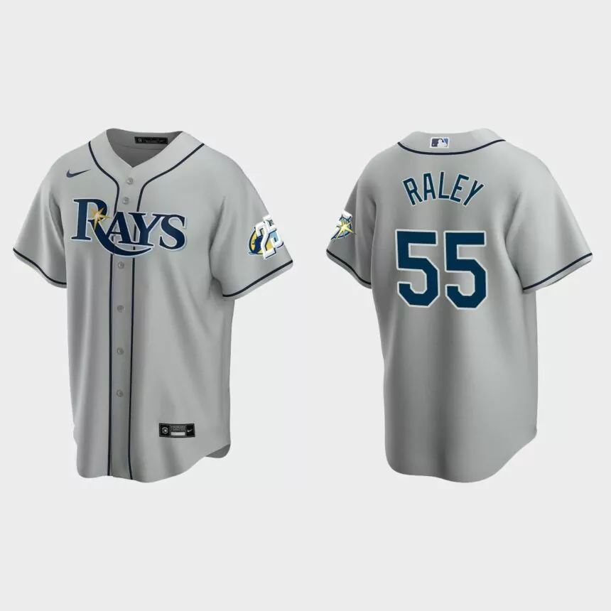 Luke Raley Tampa Bay Rays 25th Anniversary Replica Jersey – Gray