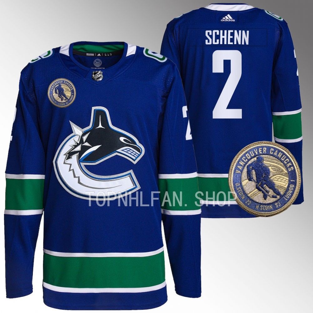 Luke Schenn Vancouver Canucks Blue 2022 HHOF Warmup Jersey