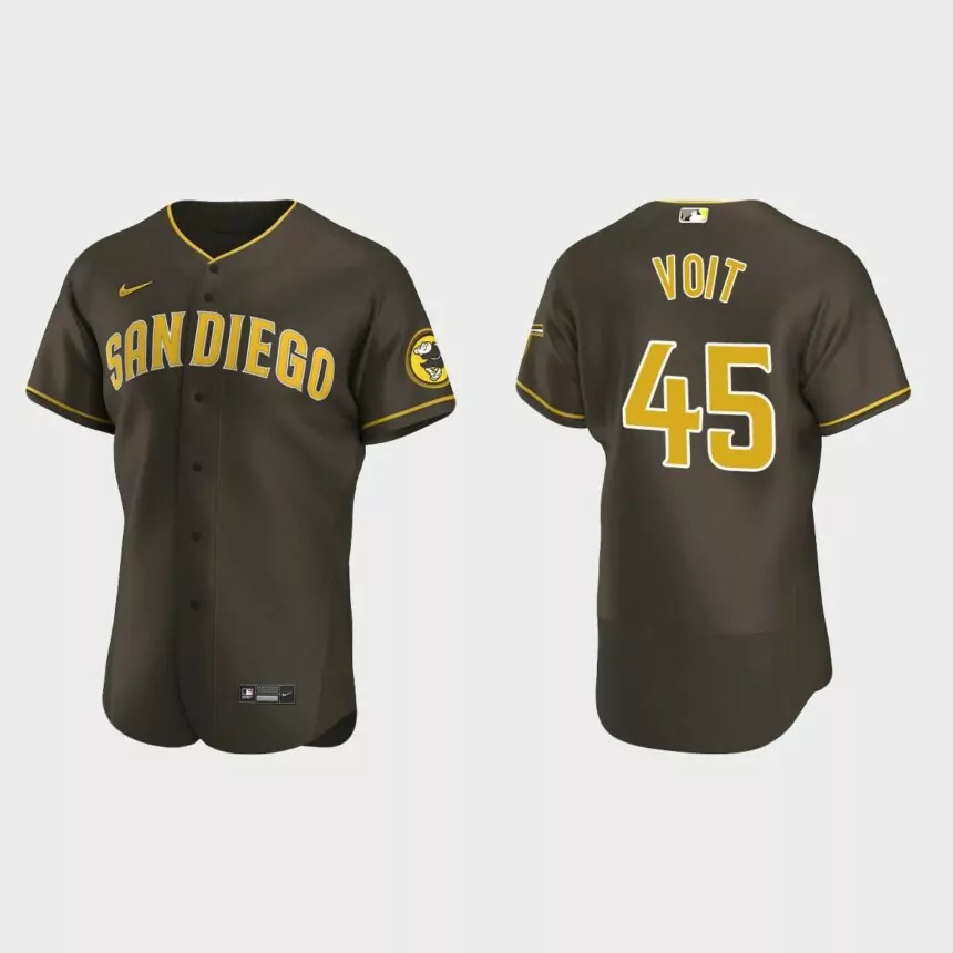 Luke Voit San Diego Padres Authentic Road Jersey – Brown