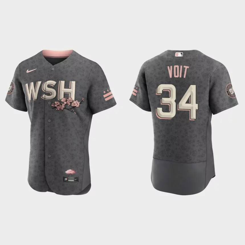 Luke Voit Washington Nationals 2022 City Connect Authentic Jersey – Gray