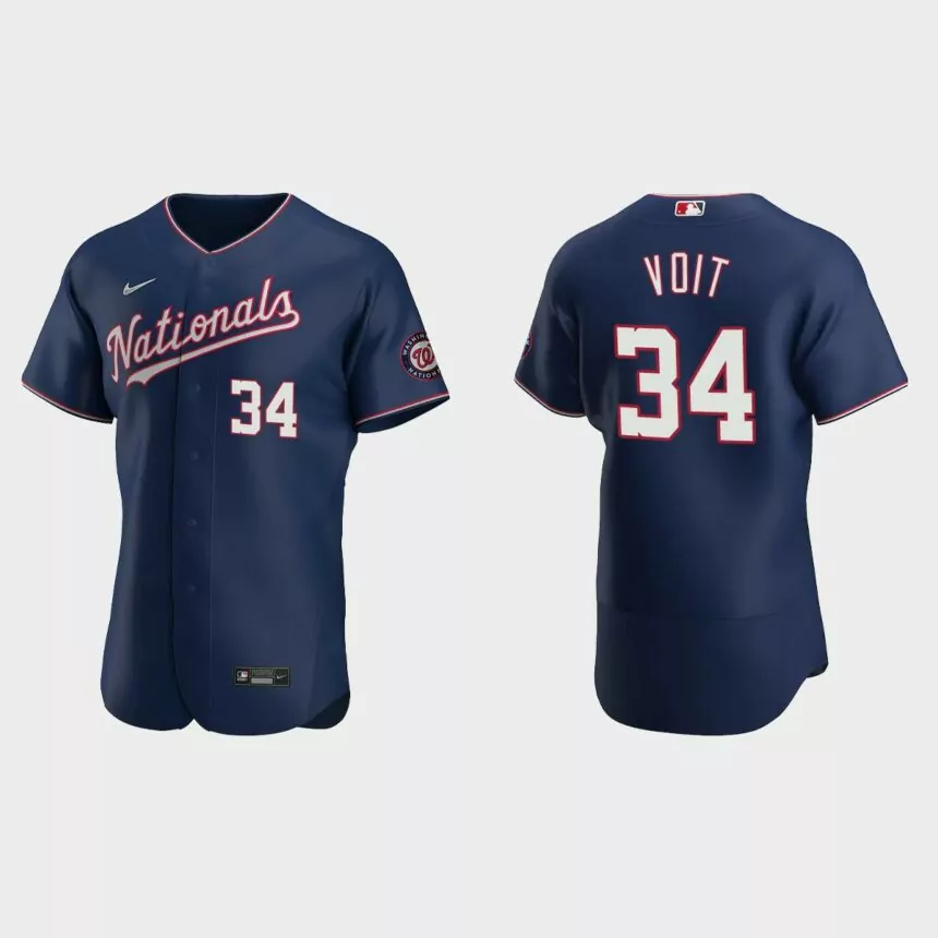 Luke Voit Washington Nationals Authentic Alternate Jersey – Navy