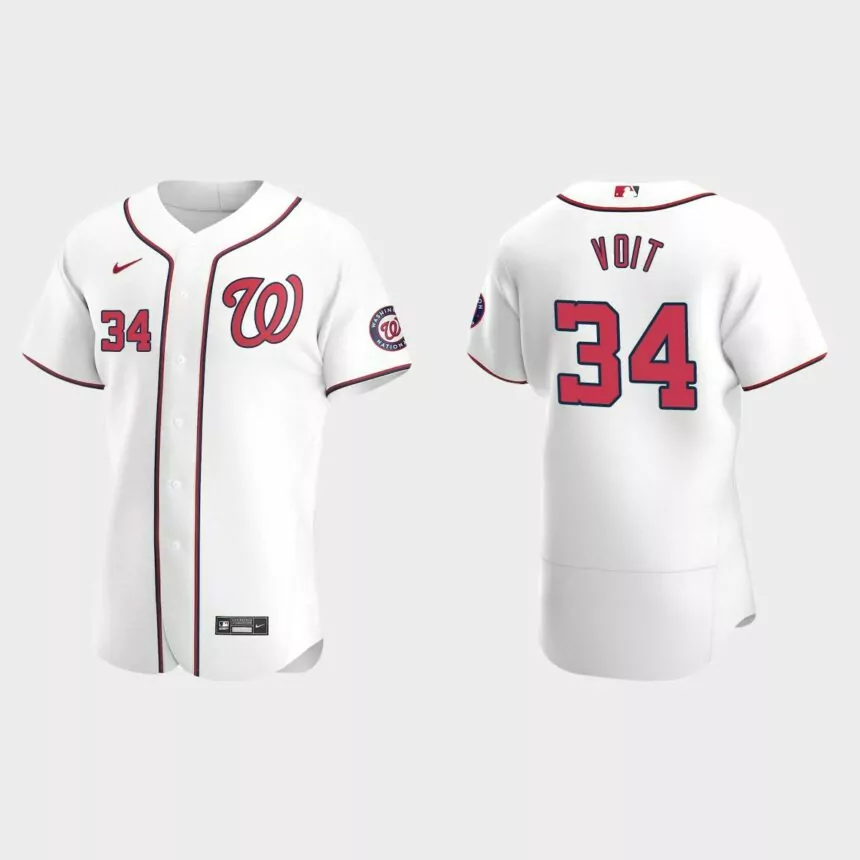 Luke Voit Washington Nationals Authentic Home Jersey – White