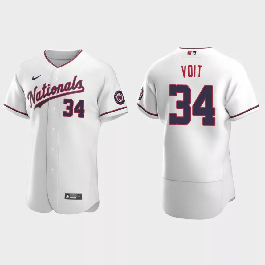 Luke Voit Washington Nationals Authentic Jersey – White