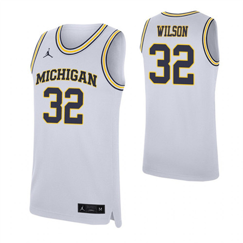 Luke Wilson Jersey White Michigan Wolverines Replica