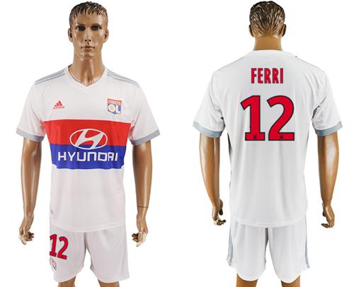 Lyon #12 FERRI Home Soccer Club Jersey