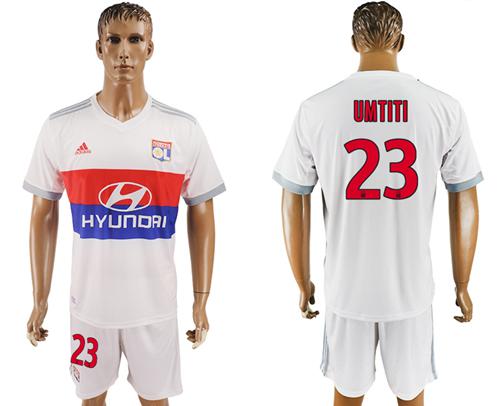 Lyon #23 Umtiti Home Soccer Club Jersey