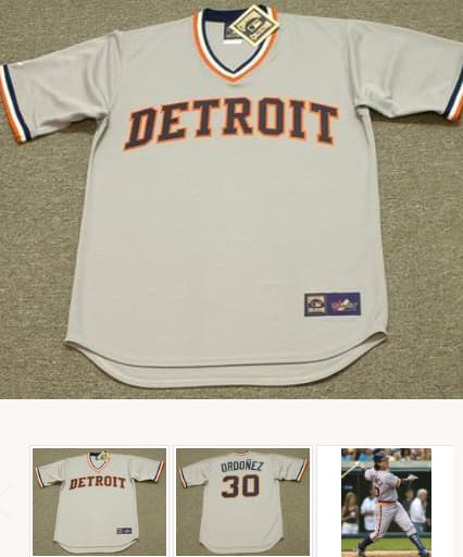MAGGLIO ORDONEZ Detroit Tigers 1980's Majestic Cooperstown Throwback Jersey