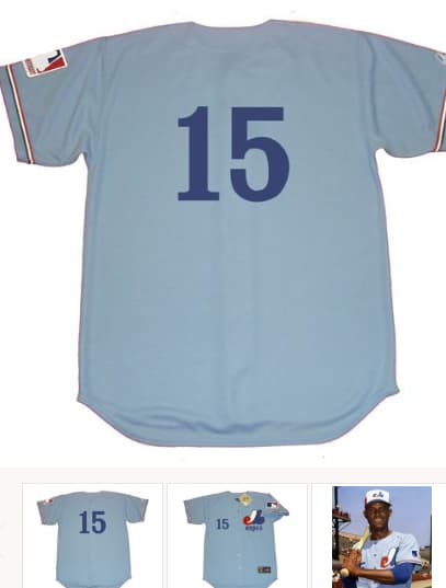 MANNY MOTA Montreal Expos 1969 Majestic Cooperstown Away Baseball Jersey