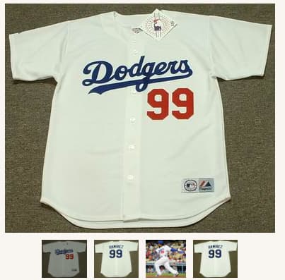 MANNY RAMIREZ Los Angeles Dodgers 2009 Majestic Throwback Home Baseball Jersey