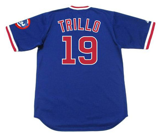 MANNY TRILLO Chicago Cubs 1987 Majestic Cooperstown Throwback Jersey