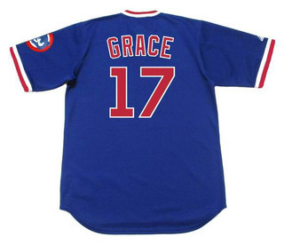 MARK GRACE Chicago Cubs 1989 Majestic Cooperstown Baseball Throwback Jersey