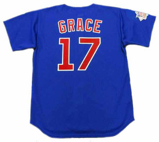 MARK GRACE Chicago Cubs 1998 Majestic Throwback Alternate Baseball Jersey