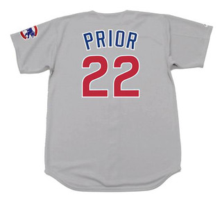 MARK PRIOR Chicago Cubs 2003 Majestic Throwback Away Baseball Jersey