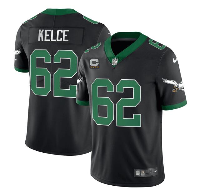 MEN'S?PHILADELPHIA?EAGLES?NIKE?STITCHED?BLACK?KELLY?JASON?KELCE?JERSEY