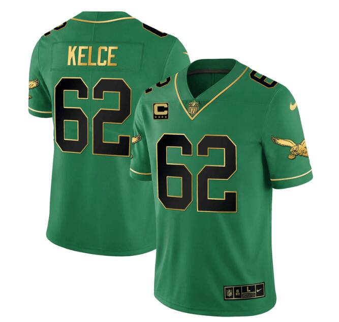 MEN'S?PHILADELPHIA?EAGLES?NIKE?STITCHED?KELLY?BLACK?JASON?KELCE?JERSEY