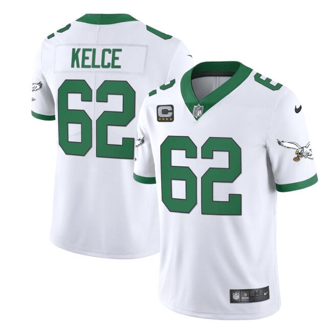 MEN'S?PHILADELPHIA?EAGLES?NIKE?STITCHED?KELLY?WHITE?JASON?KELCE?JERSEY