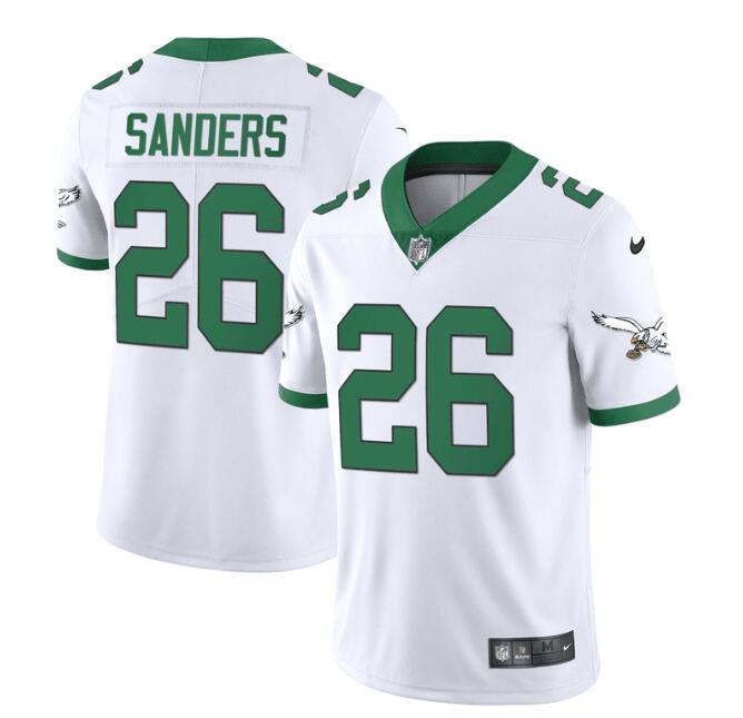 MEN'S?PHILADELPHIA?EAGLES?NIKE?STITCHED?KELLY?WHITE?MILES?SANDERS?JERSEY