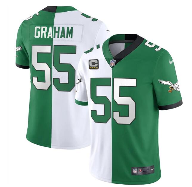 MEN'S?PHILADELPHIA?EAGLES?NIKE?STITCHED?SPLIT?KELLY?BRANDOM?GRAHAM?JERSEY