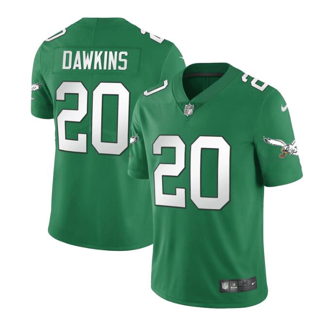MEN'S PHILADELPHIA EAGLES NIKE STITCHED KELLY GREEN BRIAN DAWKINS JERSEY