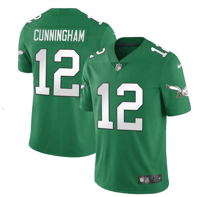 MEN'S PHILADELPHIA EAGLES NIKE STITCHED KELLY GREEN RANDALL CUNNINGHAM JERSEY