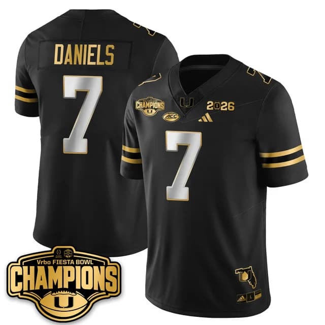 MIA Football Vapor Limited Gold Jersey - Fiesta Bowl Champions - All Stitched CJ  Daniels - 7