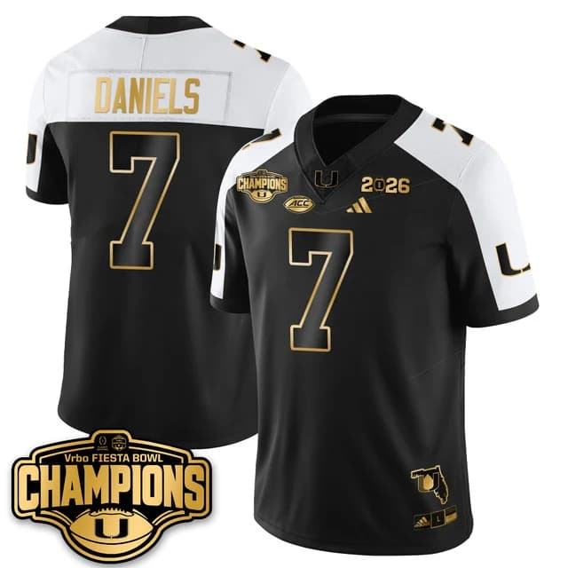 MIA Football Vapor Limited Gold Jersey - Fiesta Bowl Champions - All Stitched CJ Daniels - 7