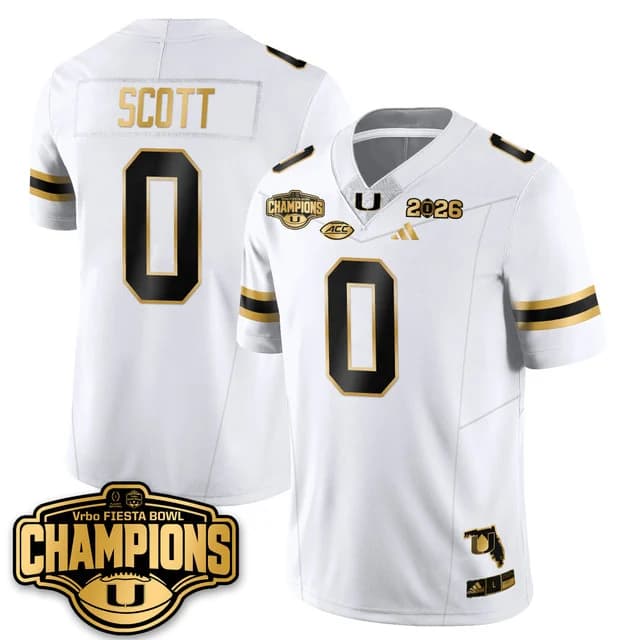 MIA Miami Hurricanes Football Vapor Limited Jersey - Fiesta  Bowl Champions - All Stitched Keionte  Scott - 0
