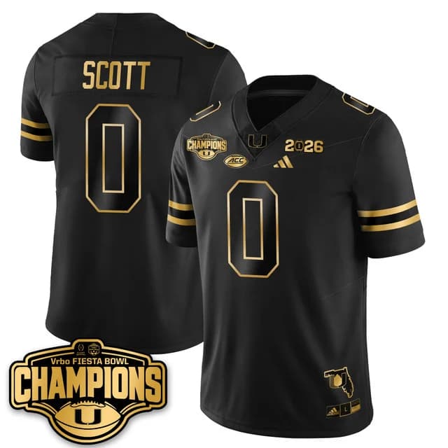 MIA Miami Hurricanes Football Vapor Limited Jersey - Fiesta  Bowl Champions - All Stitched Keionte Scott 0