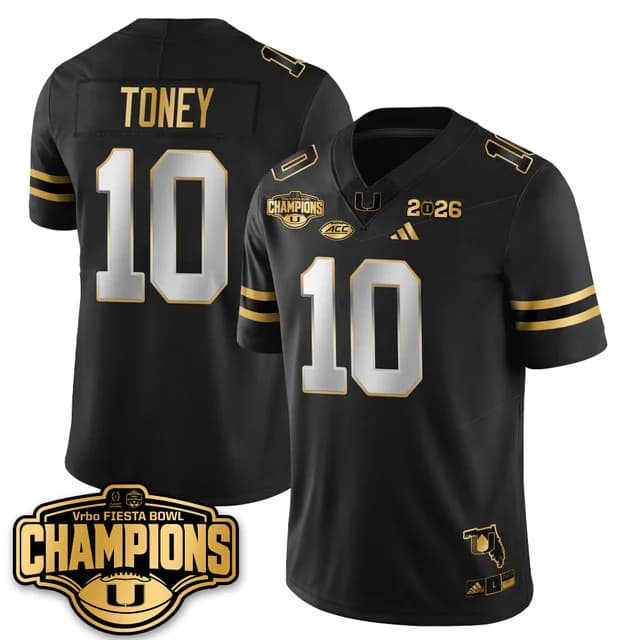 MIA Miami Hurricanes Football Vapor Limited Jersey - Fiesta  Bowl Champions - All Stitched Malachi Toney -   10