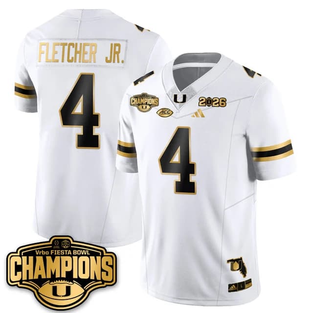 MIA Miami Hurricanes Football Vapor Limited Jersey - Fiesta  Bowl Champions - All Stitched Mark Fletcher Jr.    - 4