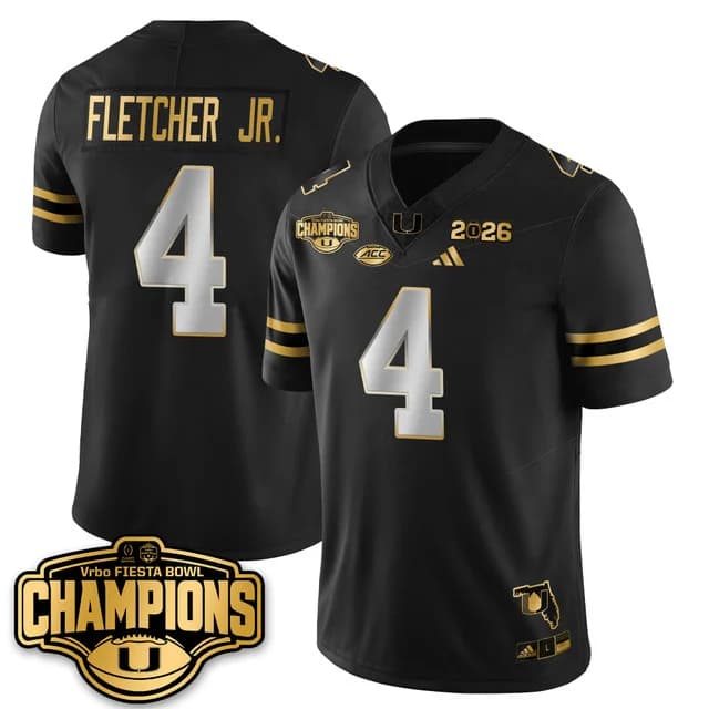 MIA Miami Hurricanes Football Vapor Limited Jersey - Fiesta  Bowl Champions - All Stitched Mark Fletcher Jr. -   4