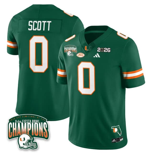 MIA Miami Hurricanes Football Vapor Limited Jersey - Fiesta Bowl Champions - All Stitched Keionte Scott -   0