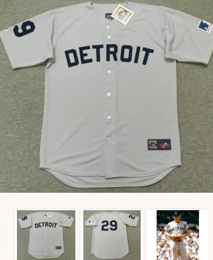 MICKEY LOLICH Detroit Tigers 1969 Away Majestic Throwback Baseball Jersey