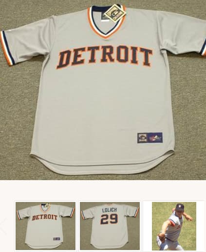MICKEY LOLICH Detroit Tigers 1972 Majestic Cooperstown Throwback Baseball Jersey