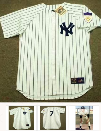 MICKEY MANTLE New York Yankees 1951 Home Majestic Baseball  Throwback Jersey