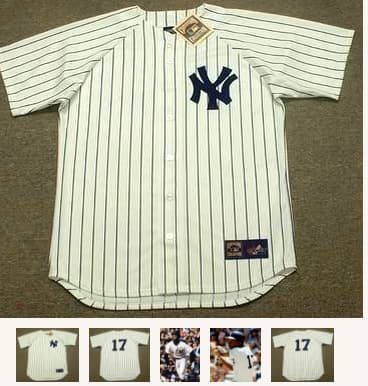 MICKEY RIVERS New York Yankees 1977 Majestic Cooperstown Home Jersey