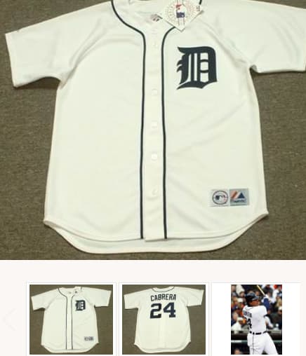 MIGUEL CABRERA Detroit Tigers 2008 Majestic Throwback Home Baseball Jersey