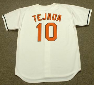 MIGUEL TEJADA Baltimore Orioles 2004 Majestic Throwback Home Baseball Jersey
