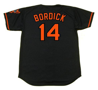 MIKE BORDICK Baltimore Orioles 2000 Majestic Alternate Throwback Baseball Jersey