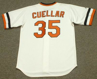 MIKE CUELLAR Baltimore Orioles 1974 Majestic Cooperstown Throwback Baseball Jersey