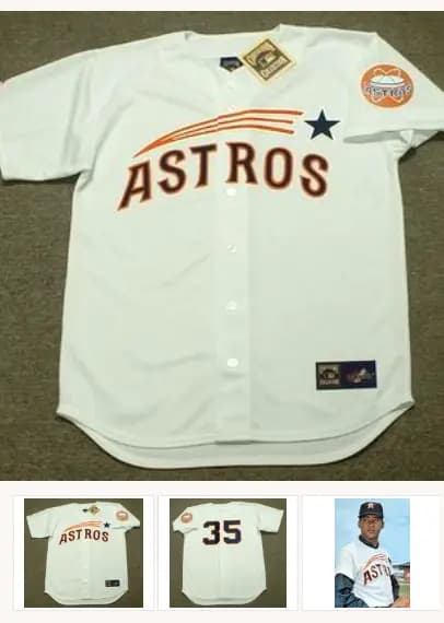 MIKE CUELLAR Houston Astros 1960's Majestic Cooperstown Home Jersey