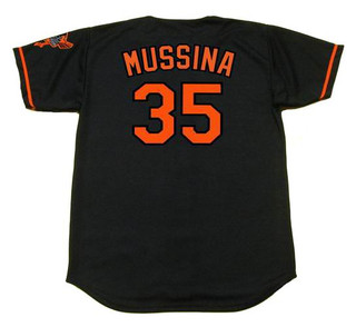 MIKE MUSSINA Baltimore Orioles 2000 Majestic Alternate Throwback Baseball Jersey
