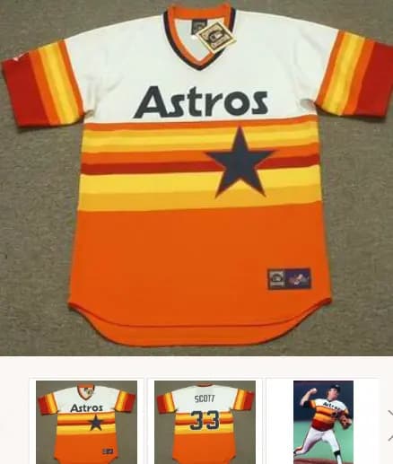 MIKE SCOTT Houston Astros 1985 Majestic Cooperstown Throwback Baseball Jersey