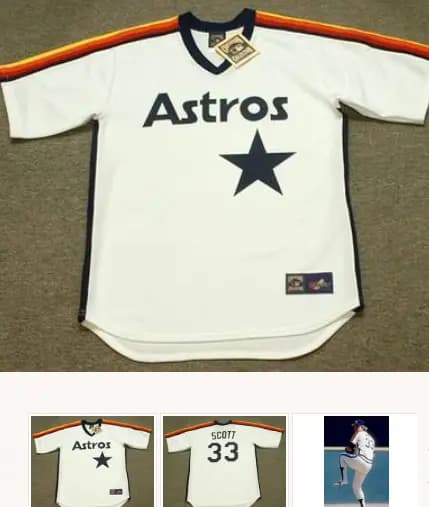 MIKE SCOTT Houston Astros 1986 Majestic Cooperstown Throwback Baseball Jersey
