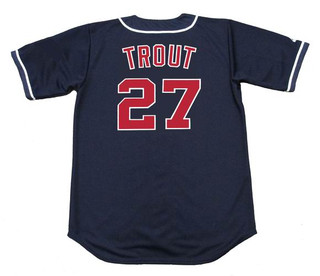 MIKE TROUT California Angels 1990's Majestic Throwback Alternate Baseball Jersey