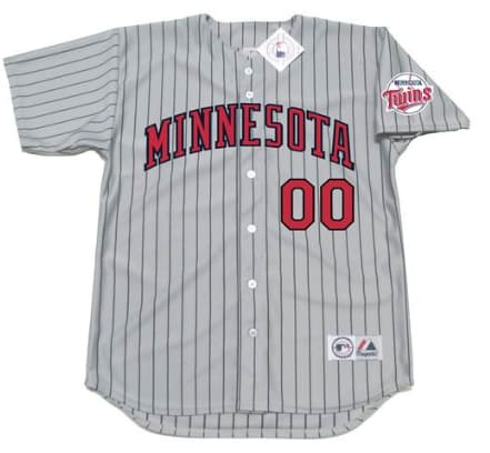 MINNESOTA TWINS 1990's Majestic Throwback Away Jersey Customized